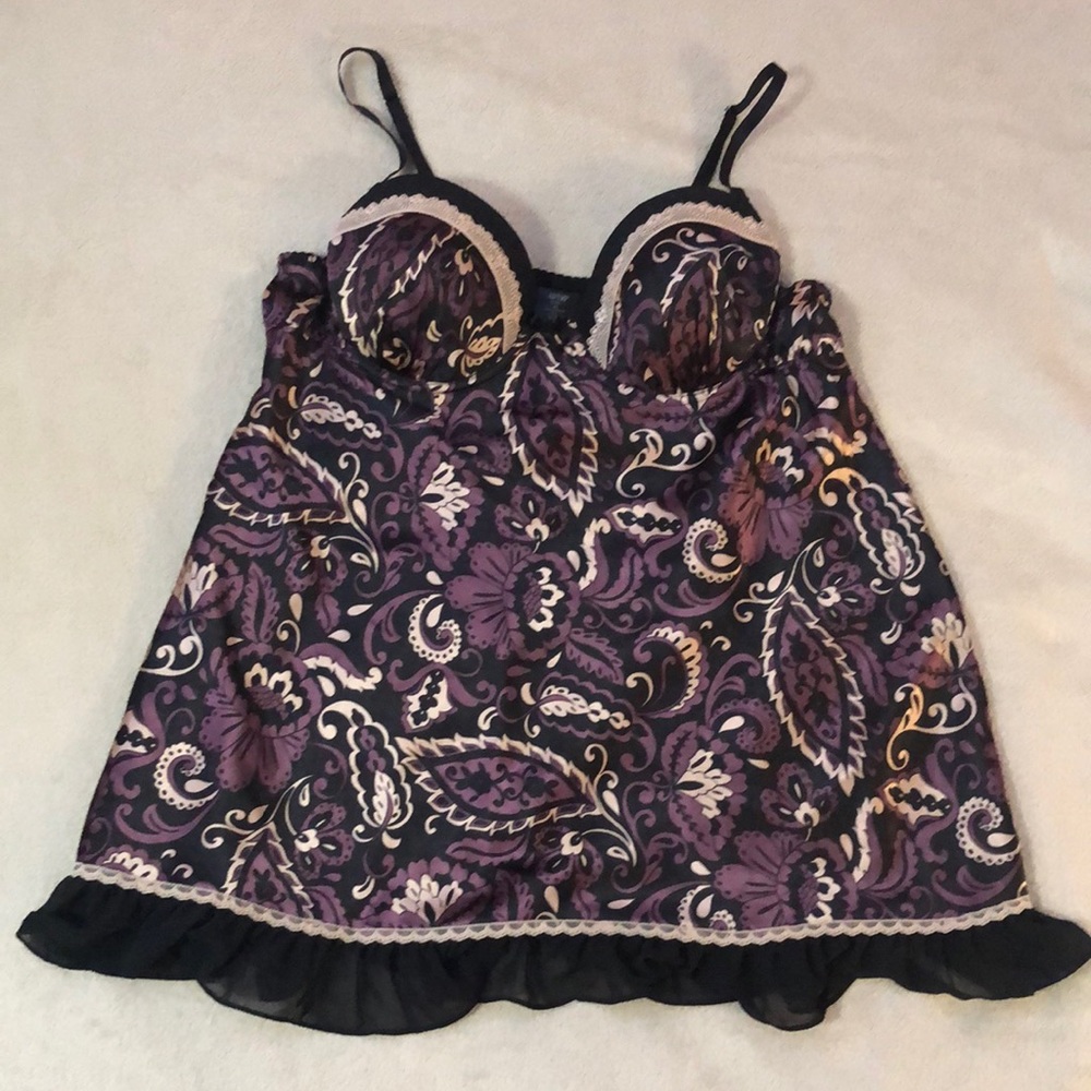 XL Nighty (APT.9) black, purple, & beige color